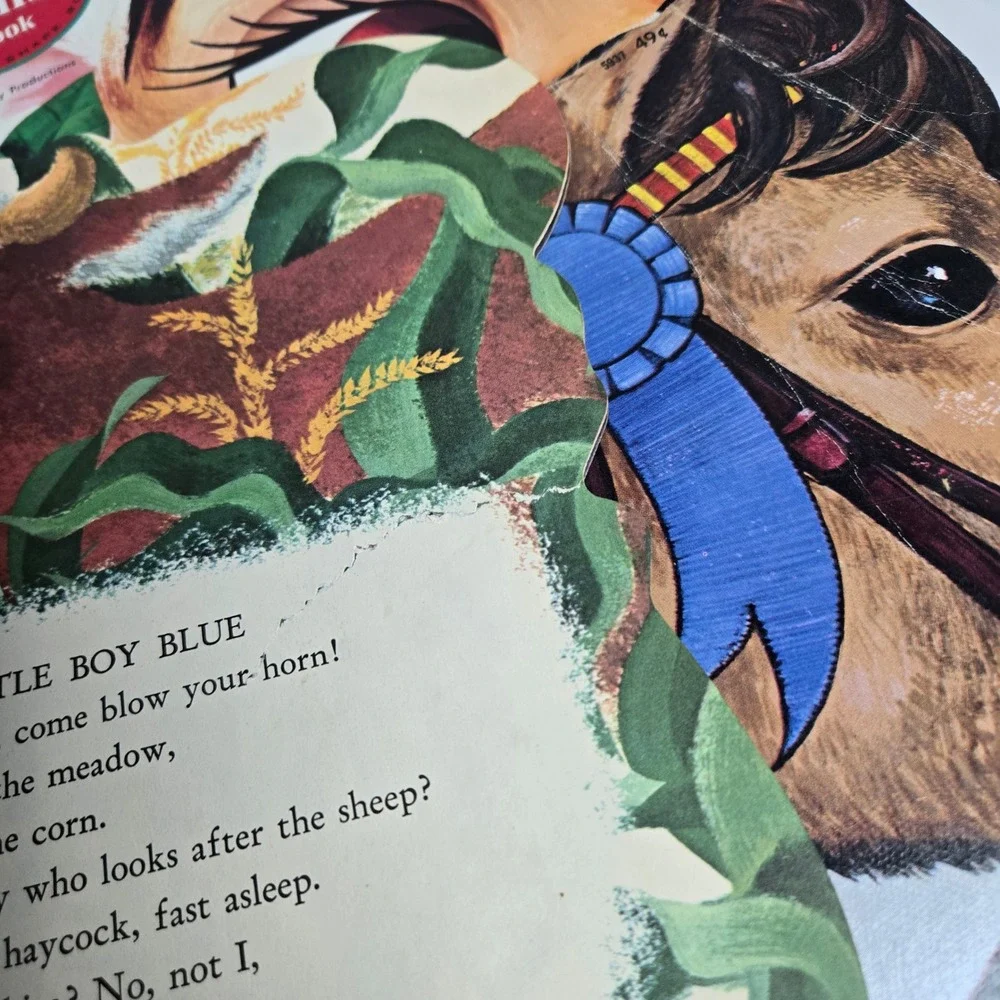 Lot of 6 Vintage Golden Disney Shape Books Poky Puppy Horse Dumbo Bambi Tootle